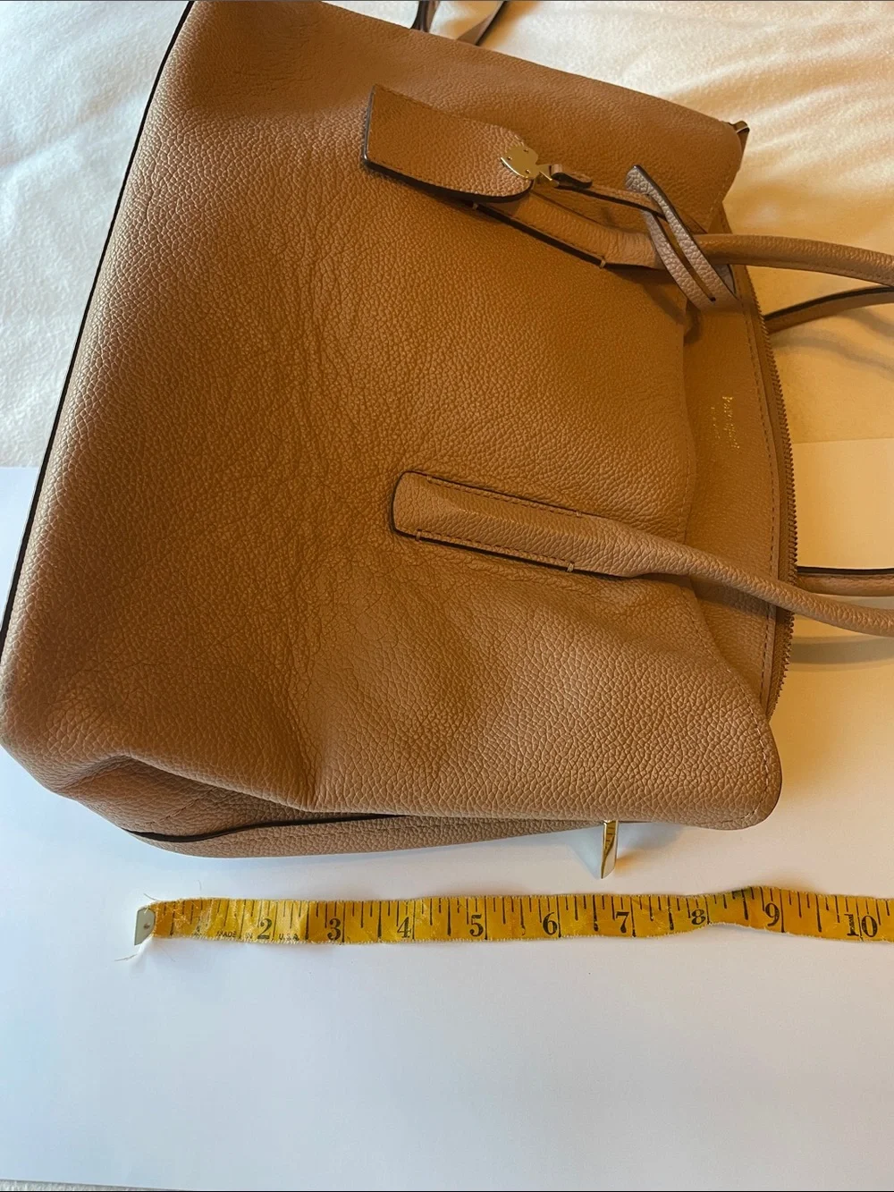 kate spade Pebbled Leather Tote in Taupe Cross body